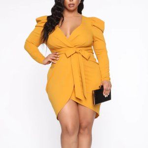 Owning This Moment Mini Dress - Mustard